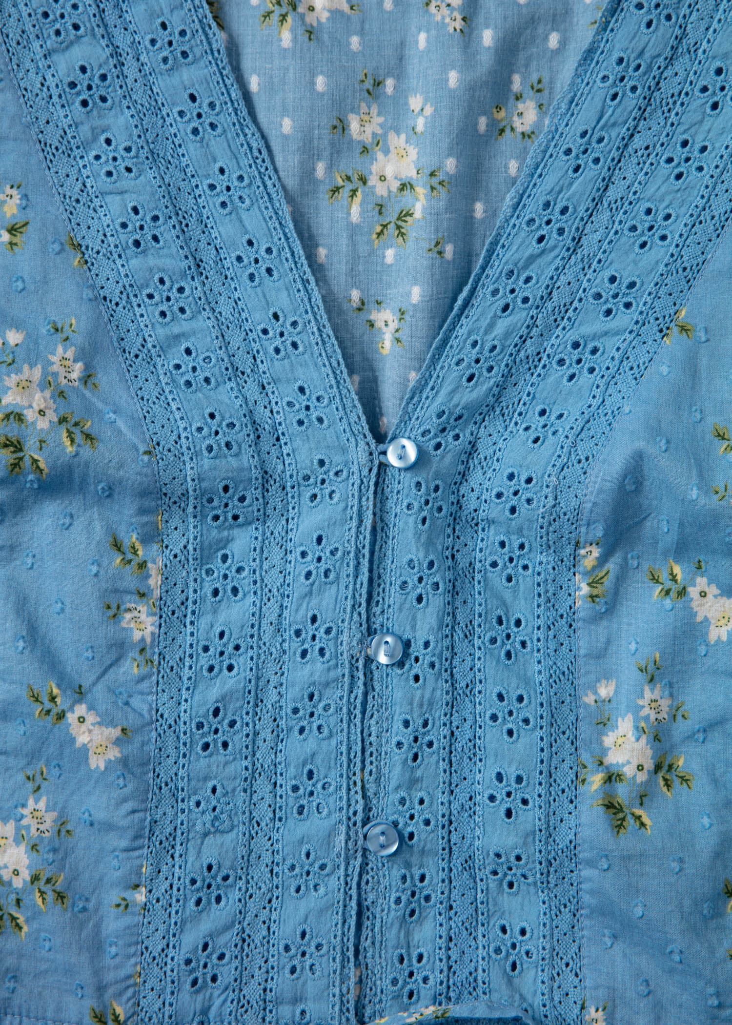 WINNIE PRINTED BLOUSE 251 - BLUE