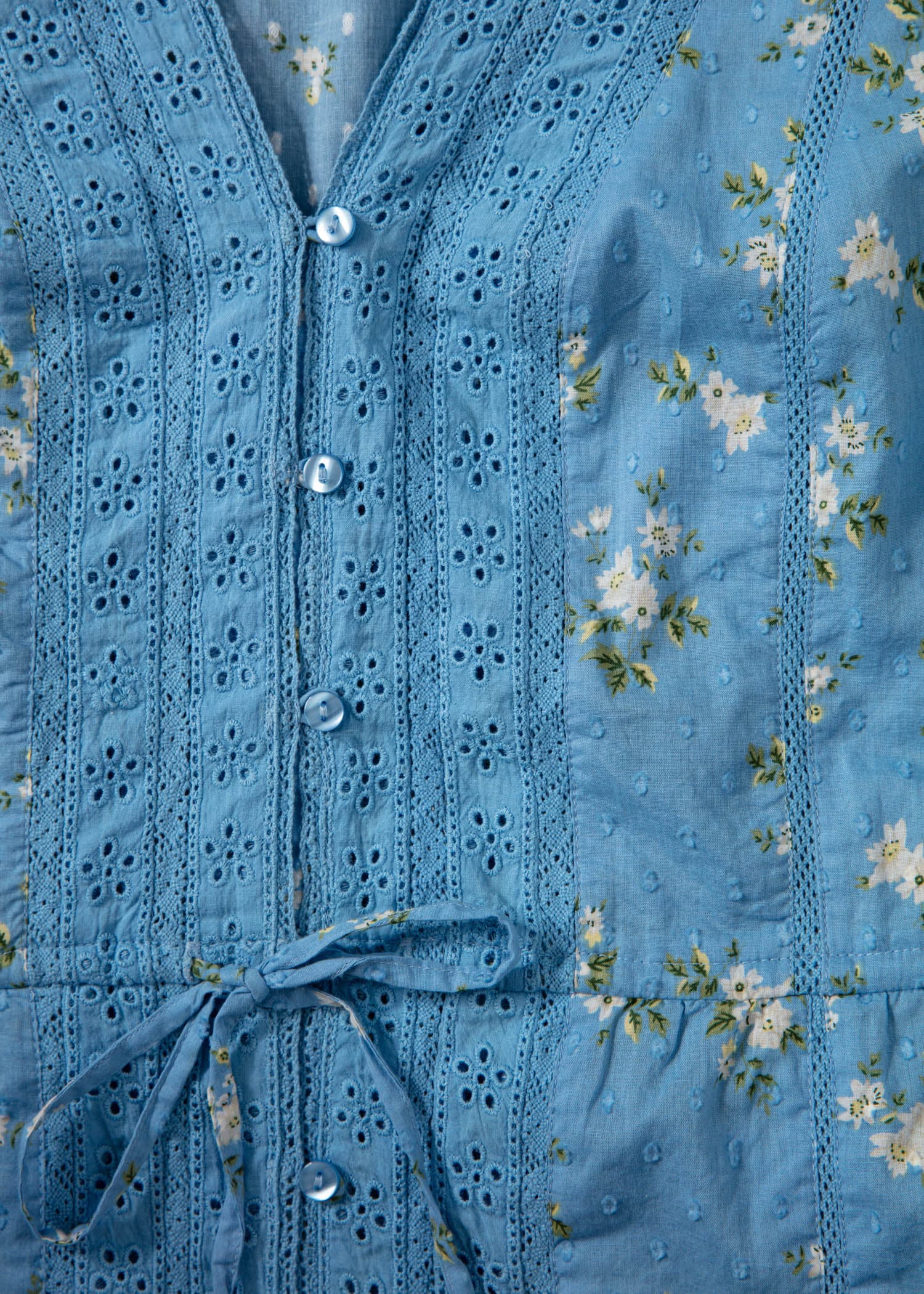 WINNIE PRINTED BLOUSE 251 - BLUE