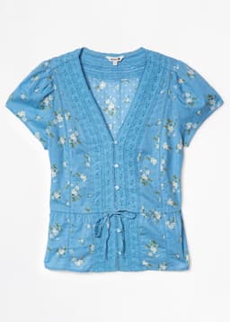 WINNIE PRINTED BLOUSE 251 - BLUE