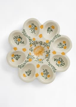 EGGPLATE - Flower yellow