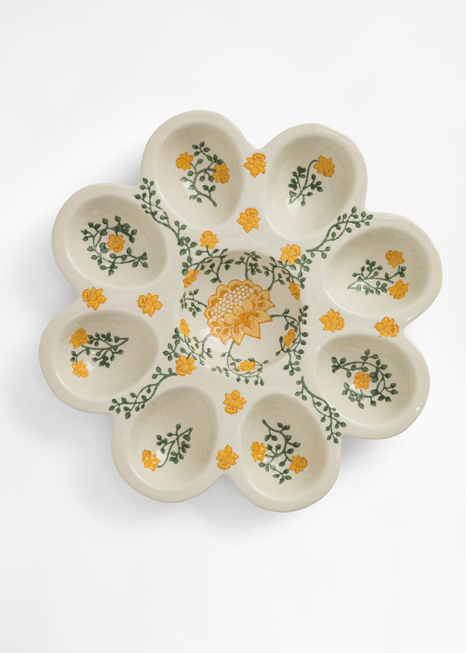 EGGPLATE - Flower yellow