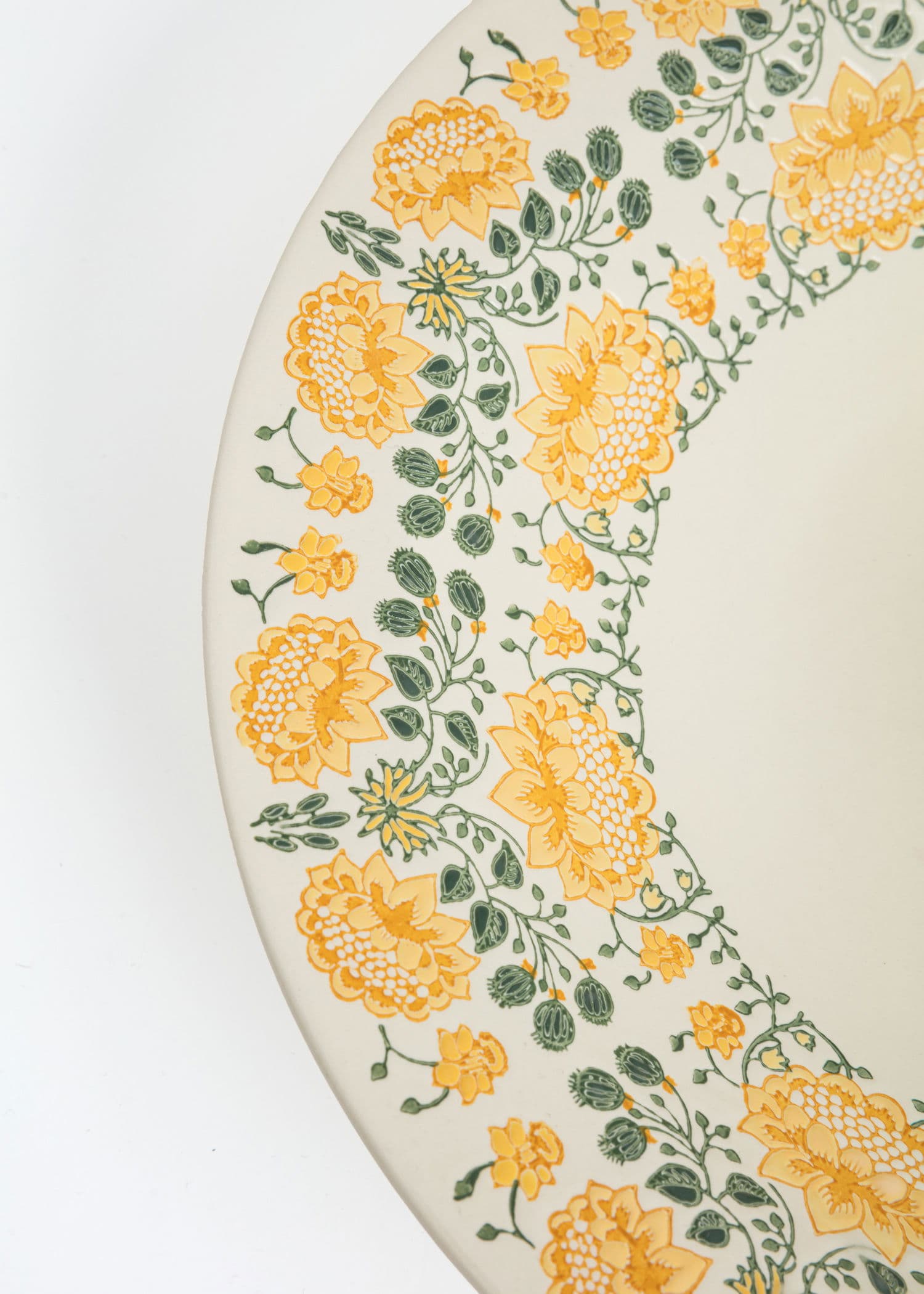 SOLA SERVING PLATTER - Flower yellow