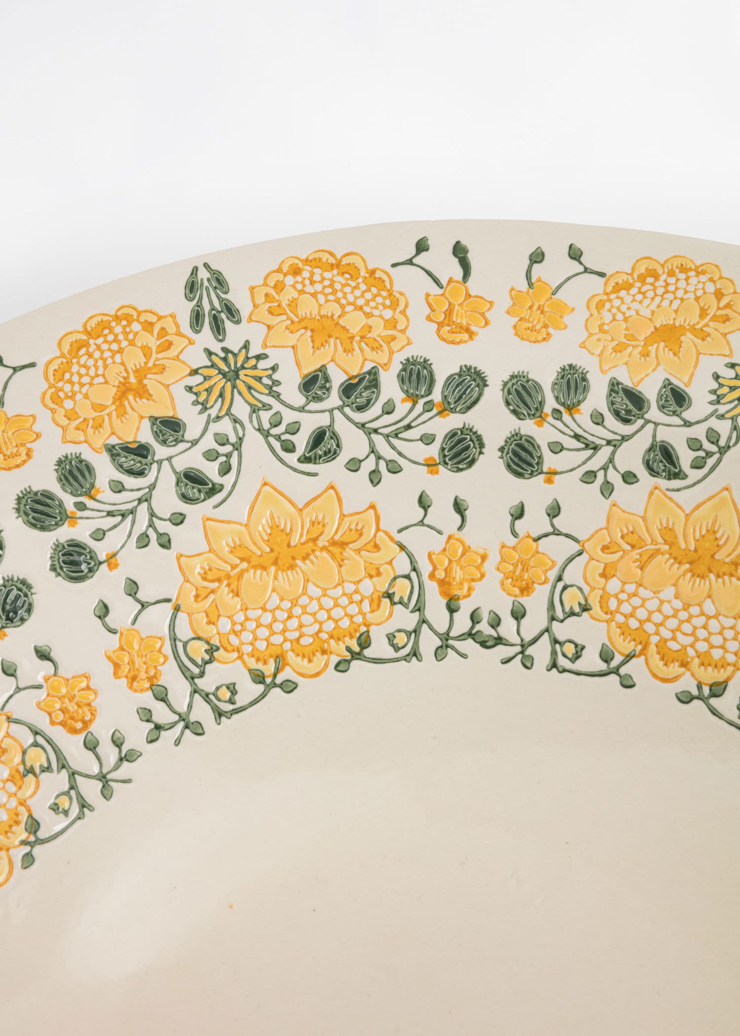 SOLA SERVING PLATTER - Flower yellow