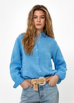 DIANA LINEN SHIRT 251 - BLUE