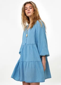 ELNA TENCEL TUNIC - BLUE