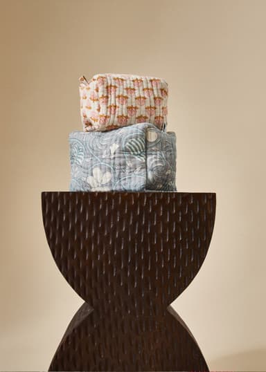 Viny Liten håndtrykt taske - Beige 2 - Indiska