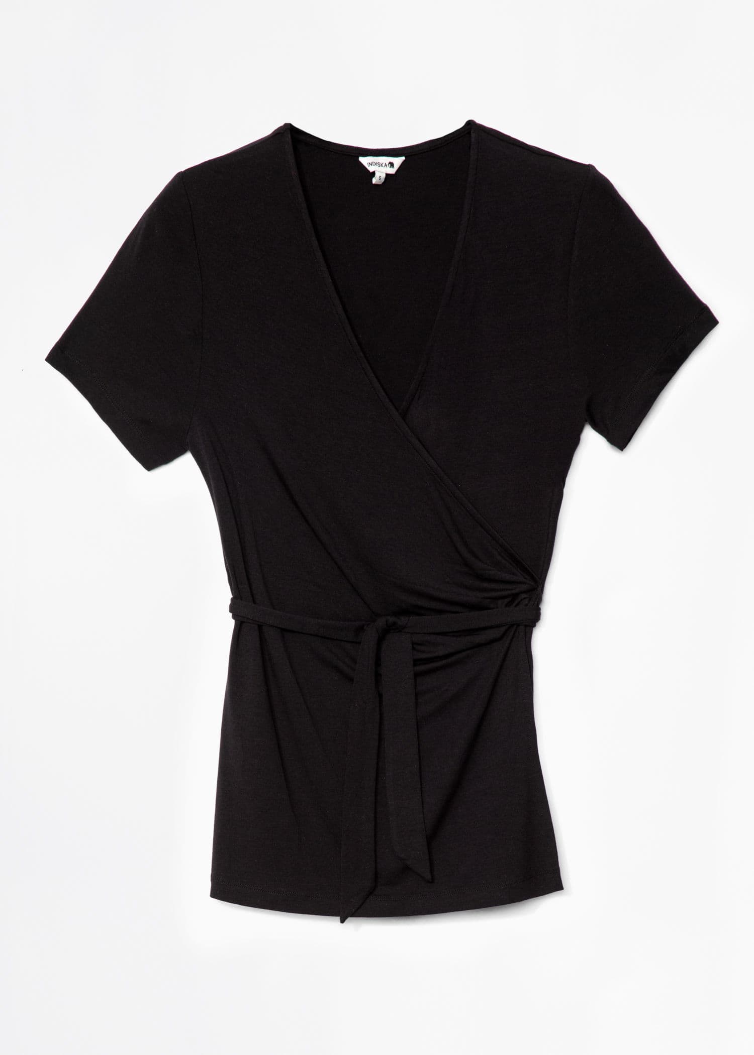 FERN WRAP TOP - Black