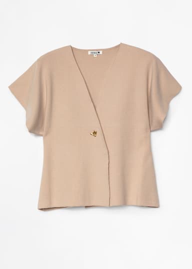 VENDELA Finstrikket kardigan - Beige 5 - Indiska