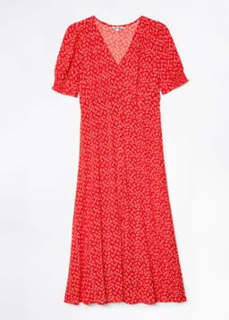 ENYA DRESS - RED AOP