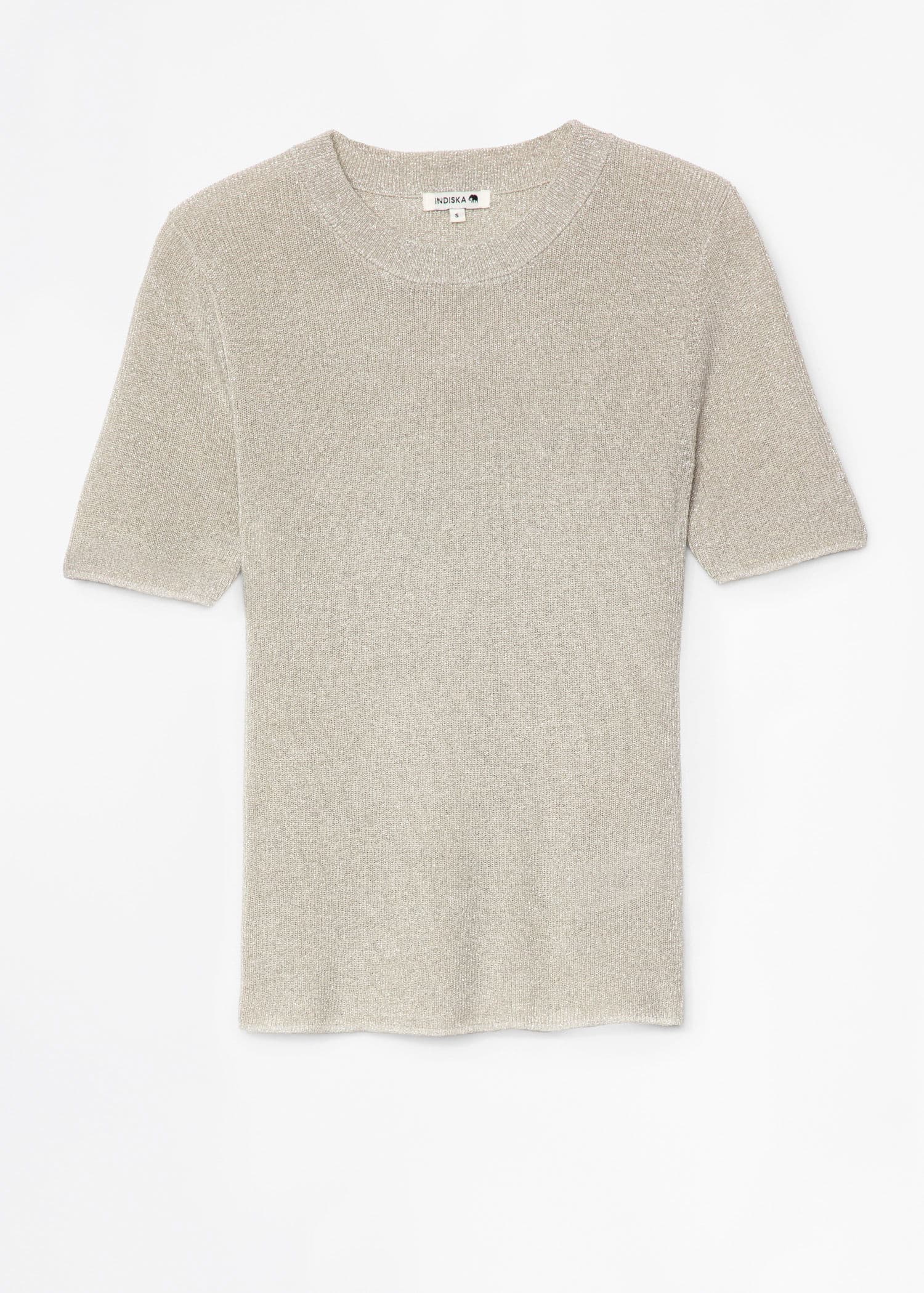 LOU Neulottu lurex-pusero - Hopea 5 - Indiska