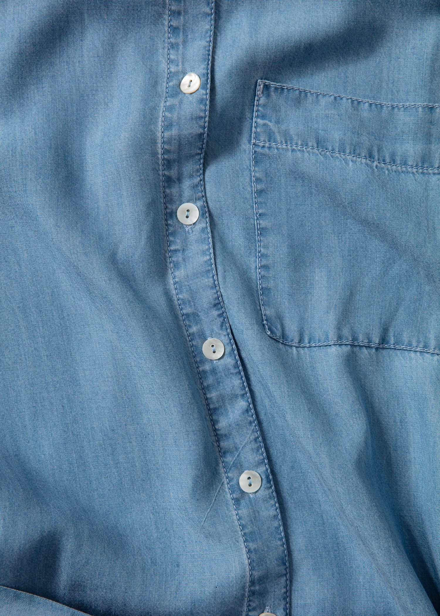 DIANA LONG TENCEL SHIRT - BLUE