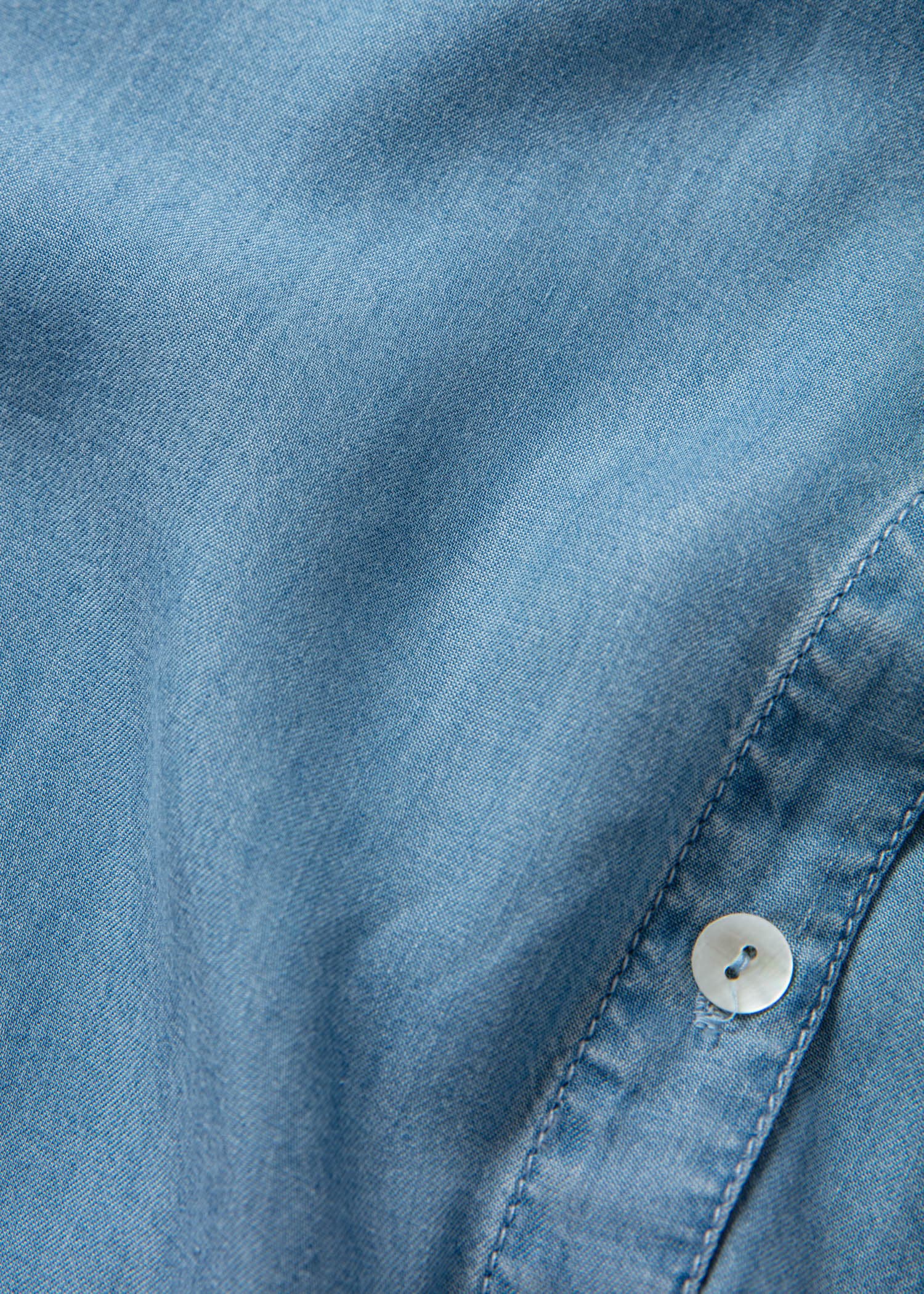 DIANA LONG TENCEL SHIRT - BLUE