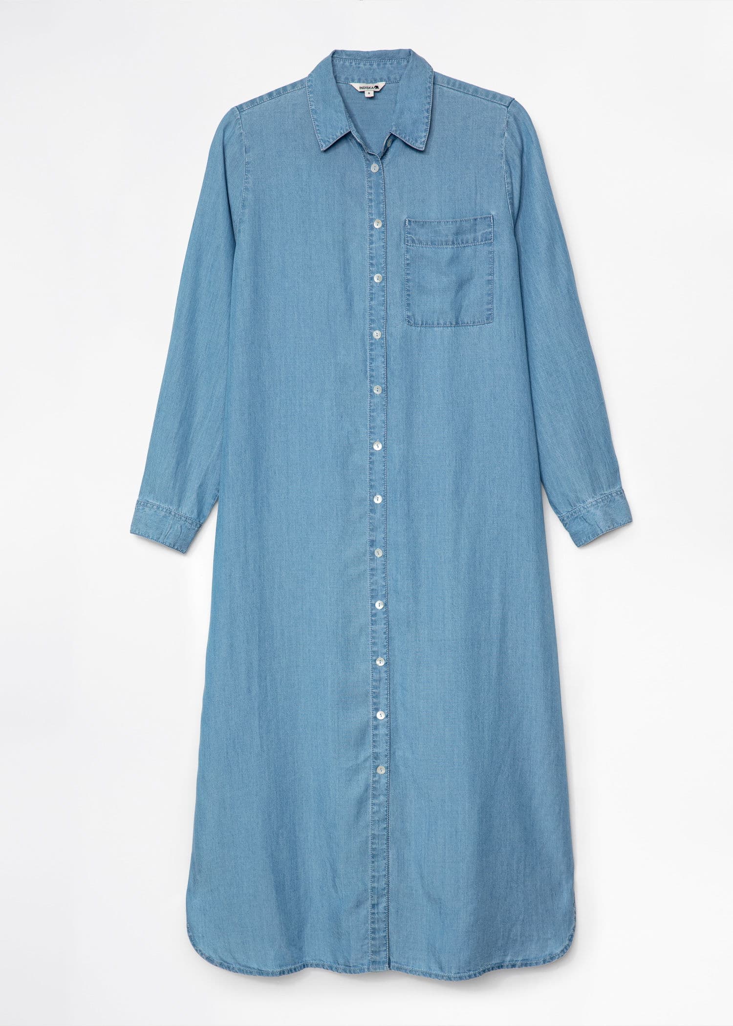 DIANA LONG TENCEL SHIRT - BLUE