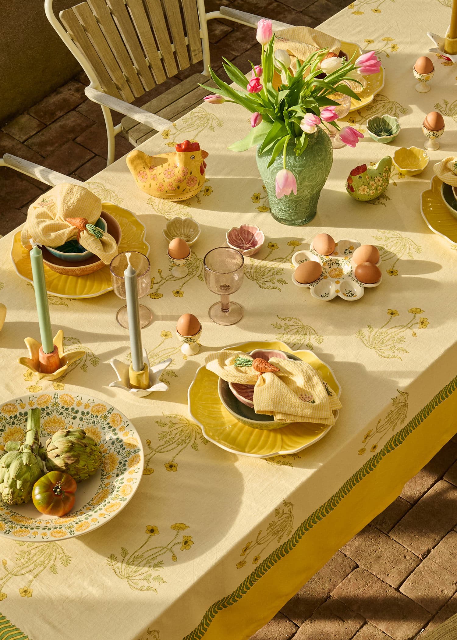 EGGPLATE - Flower yellow