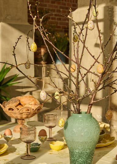 KASHMIR 4-pakk håndmalt påskepynt - Multi 1 - Indiska