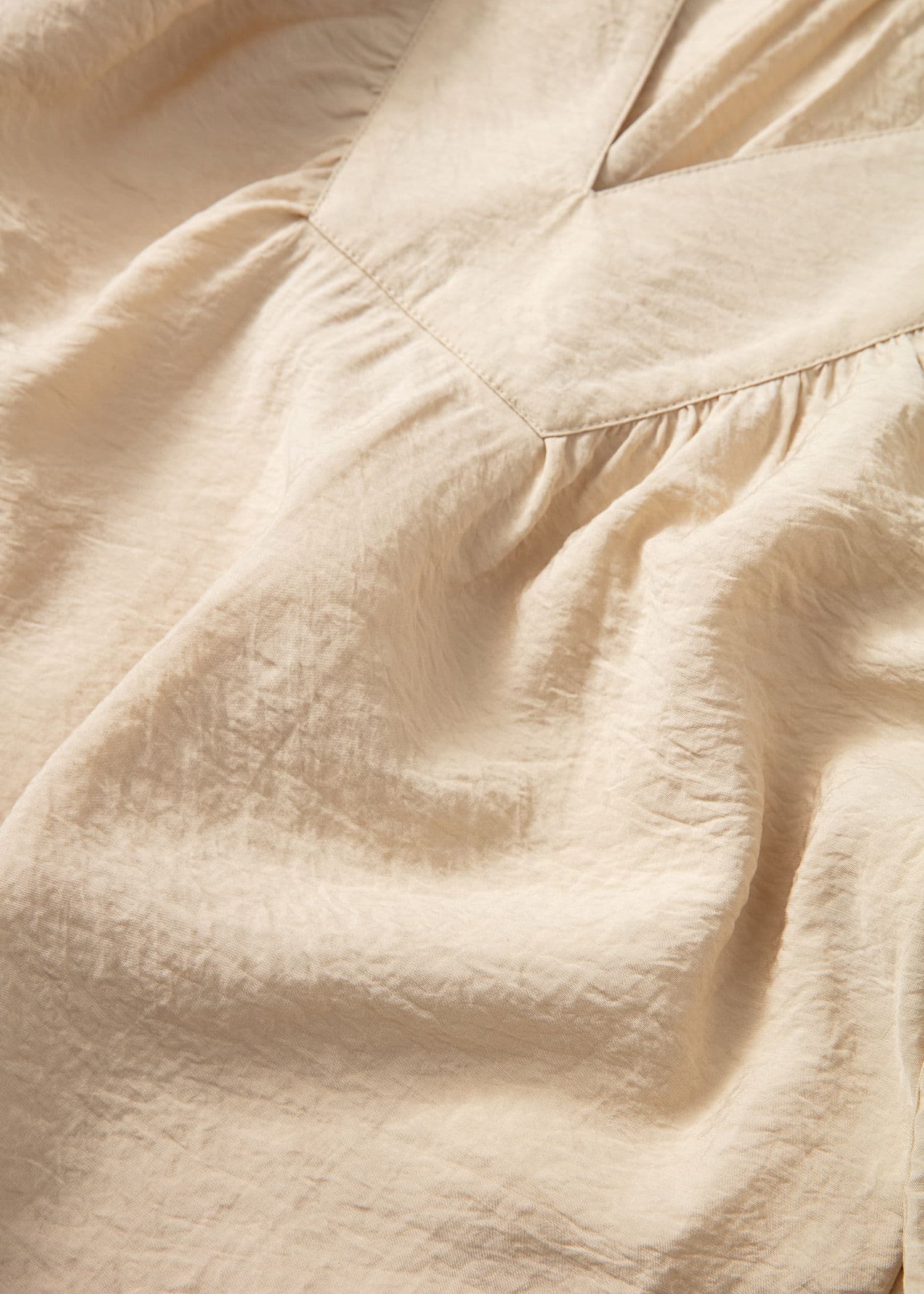 ALLEGRA Yksivärinen puhvihihainen pusero - Beige 2 - Indiska