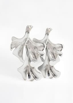 3 LEAF EARRINGS - Silver