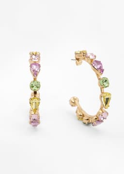 STONE HOOPS - GOLD
