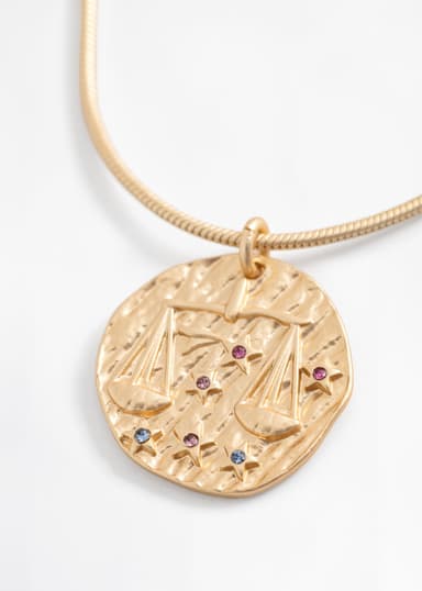 ZODIAC Halsband med stjärntecken - Vågen - Guld 1 - Indiska