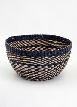 LAURA ROUND BASKET - BLUE