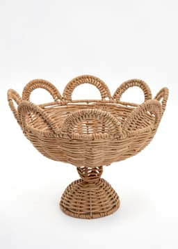 SCALLOP RATTAN BOWL - NATURAL