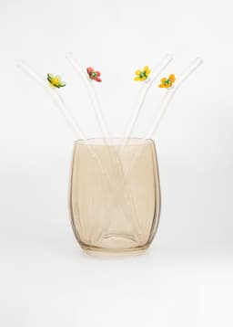 FLEUR GLASS STRAWS S4 - MULTI