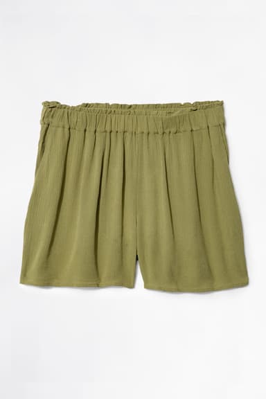 LILA Rynket shorts - Grønn 4 - Indiska