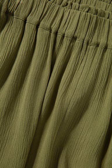 LILA Rynket shorts - Grønn 5 - Indiska