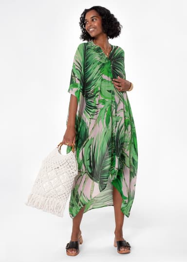 PINEAPPLE Mønstret kaftan - Grønn 1 - Indiska