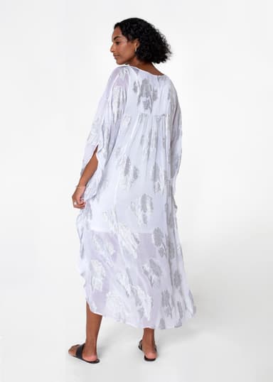 PARADISE Lurex-kaftaani - Valkoinen 4 - Indiska