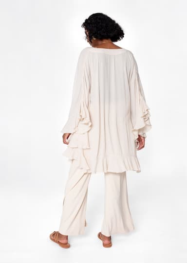 RUBY Kudottu tunika - Beige 3 - Indiska