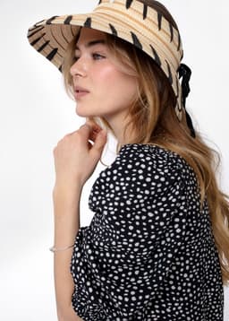 ZIZI BLOUSE 251 - BLACKWHITE