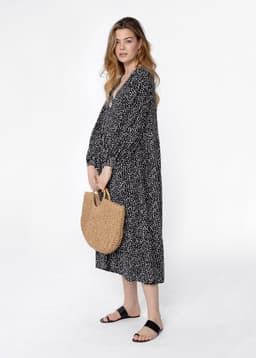 ELNA PRINT DRESS - BLACKWHITE