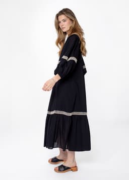 CORNELIA DRESS EMB - Black