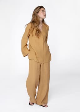 HIBO LINEN TUNIC - BEIGE