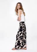 BELLA LONG SKIRT - BLACK AOP
