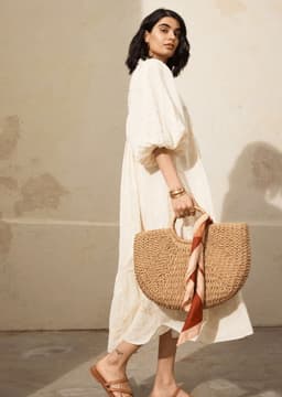CORNELIA EMB FLOWER DRESS - OFFWHITE