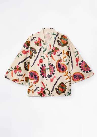 VIVI Broderad kimonojacka - Rosa 6 - Indiska