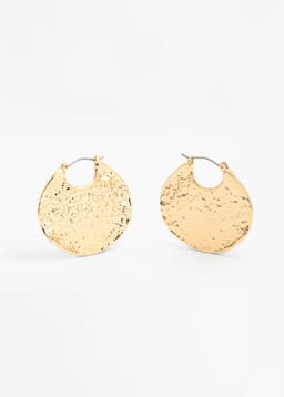 PLEATED ROUND EARRINGS - Goldshiny