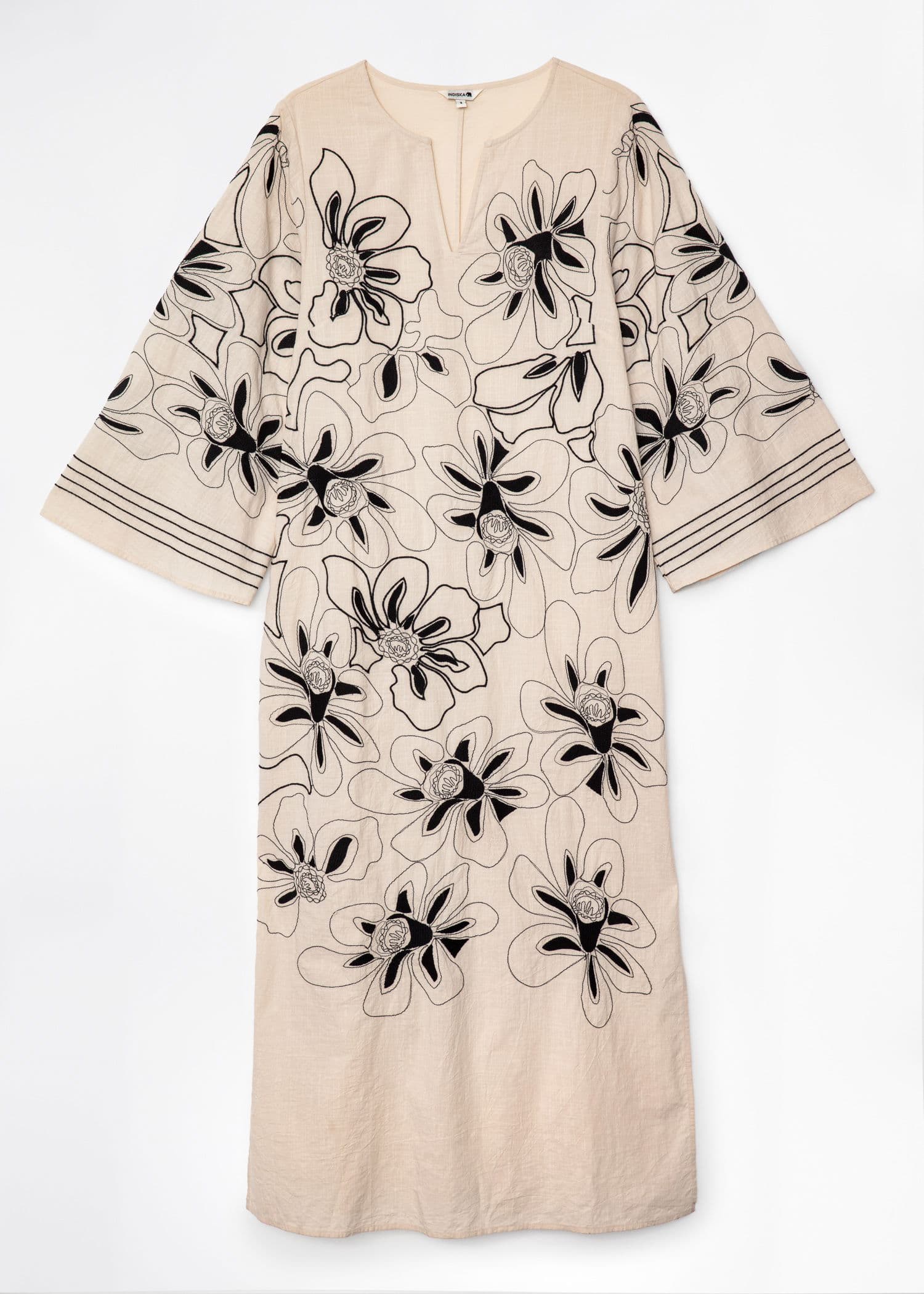 BODE Brodert kaftan - Beige 6 - Indiska