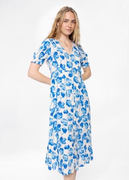 ENYA DRESS - DARK BLUE AOP