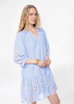 NALA DRESS - STRIPED BLUE