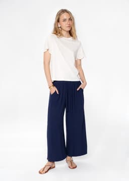 ELSIE CROPPED PANTS - NAVY