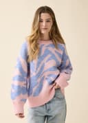 CAJSA JACQUARD SWEATER - PINK
