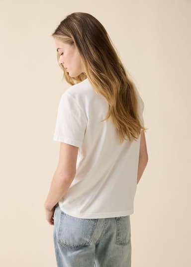 Amanda Mønstret T-skjorte - Hvit 3 - Indiska