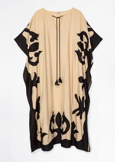 GARBO Pitkä kuviollinen kaftaani - Beige 6 - Indiska