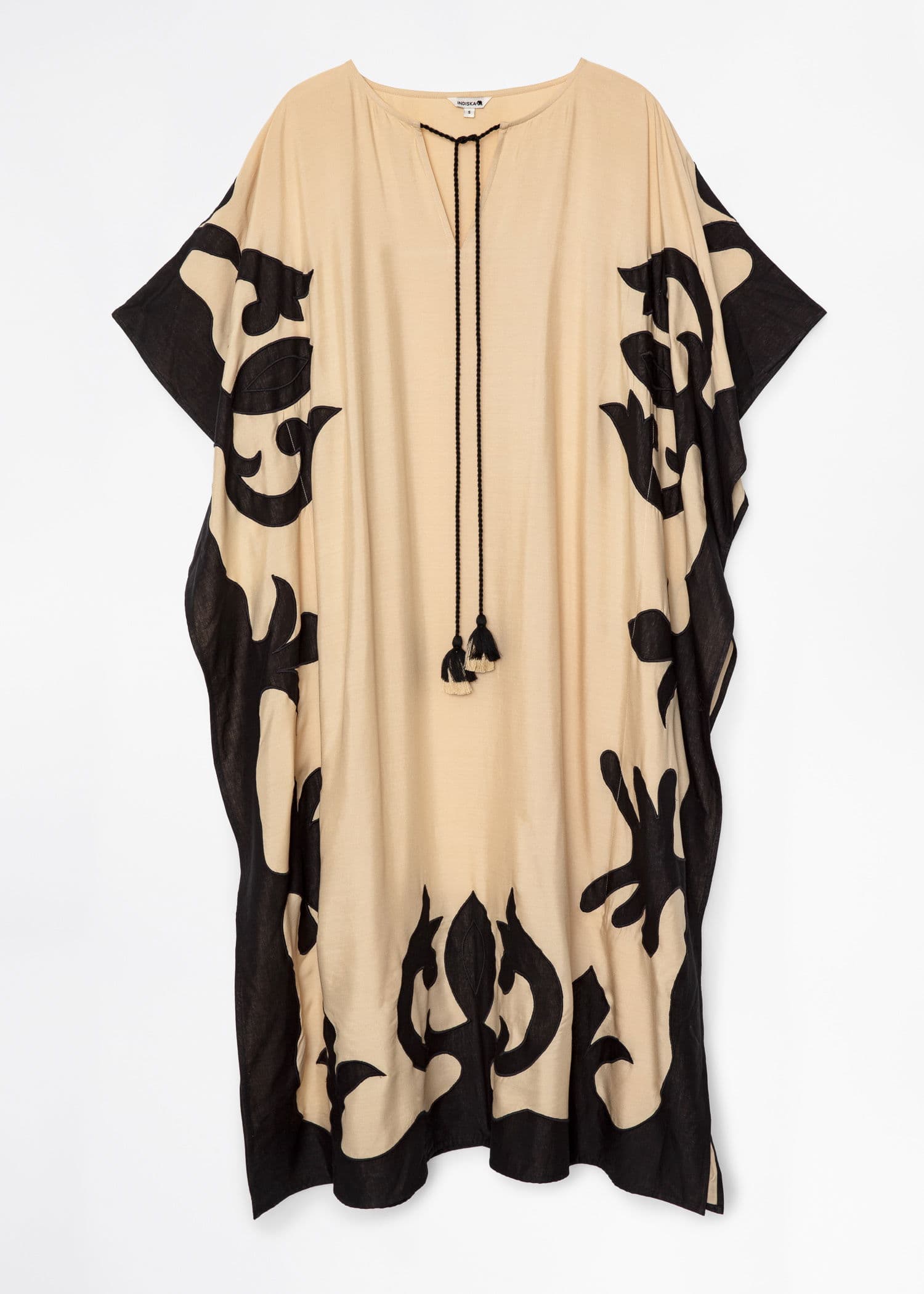 GARBO Pitkä kuviollinen kaftaani - Beige 6 - Indiska