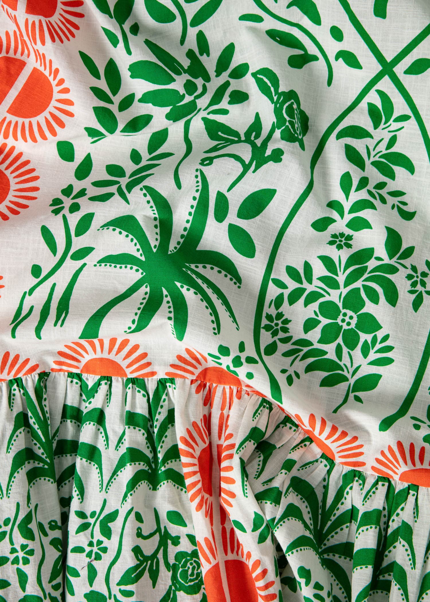 KHALO Pitkä kuviollinen mekko perhoshihoilla - Vihreä 6 - Indiska