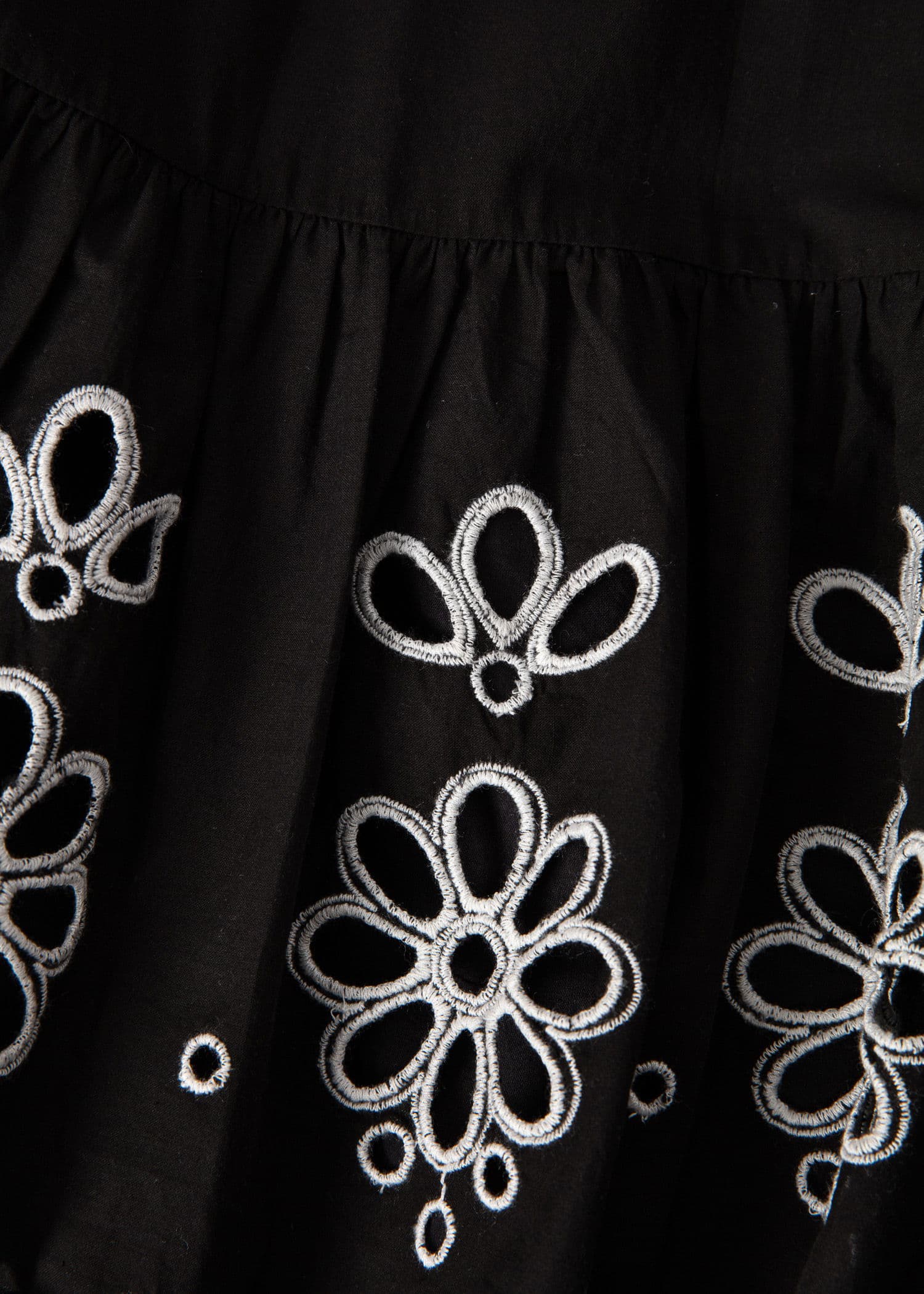 NALA Svart kjole i broderie anglaise - Svart 5 - Indiska