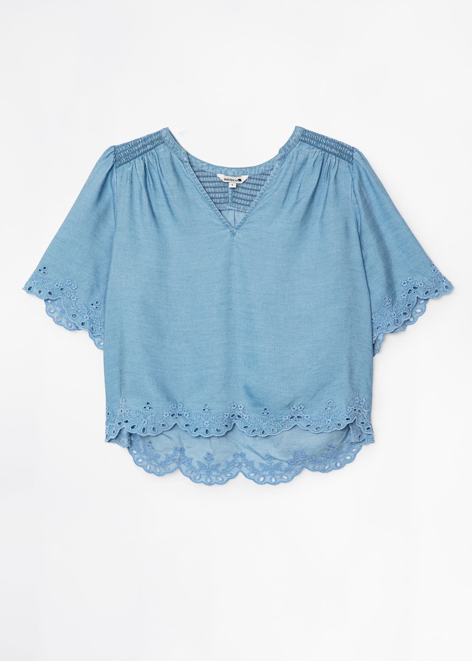 ARIELLE Blå blus i tencel - Blå 6 - Indiska